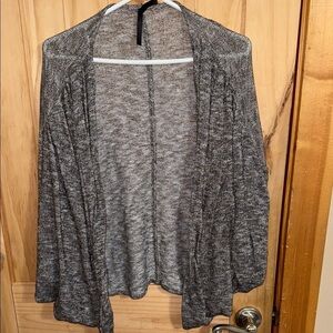 Mona B Gray Open-Front Women's Sweater